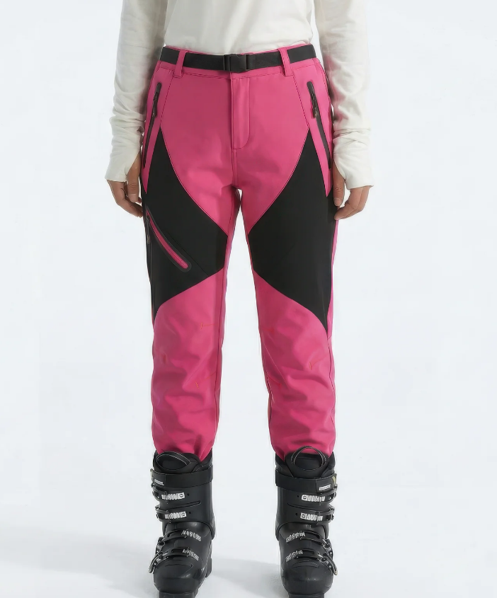 Men's And Women's Ski Pants, Winter Warm Fleece Lined Waterproof Workwear Pants With Multiple Pockets For Outdoor Hiking, Windproof And Mountaineering