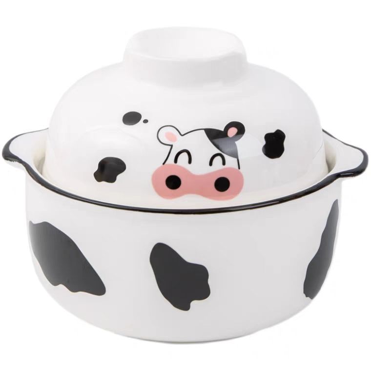 Instant Noodle Bowl With Lid For Home Breakfast Soup Student Dormitory