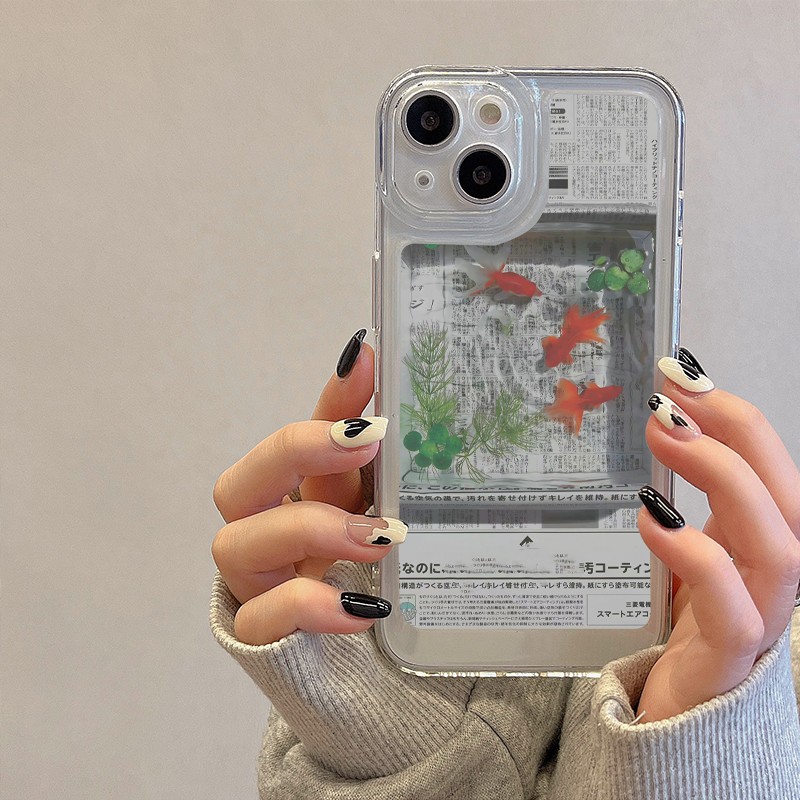 Japanese Goldfish Transparent Ancient Style Phone Case