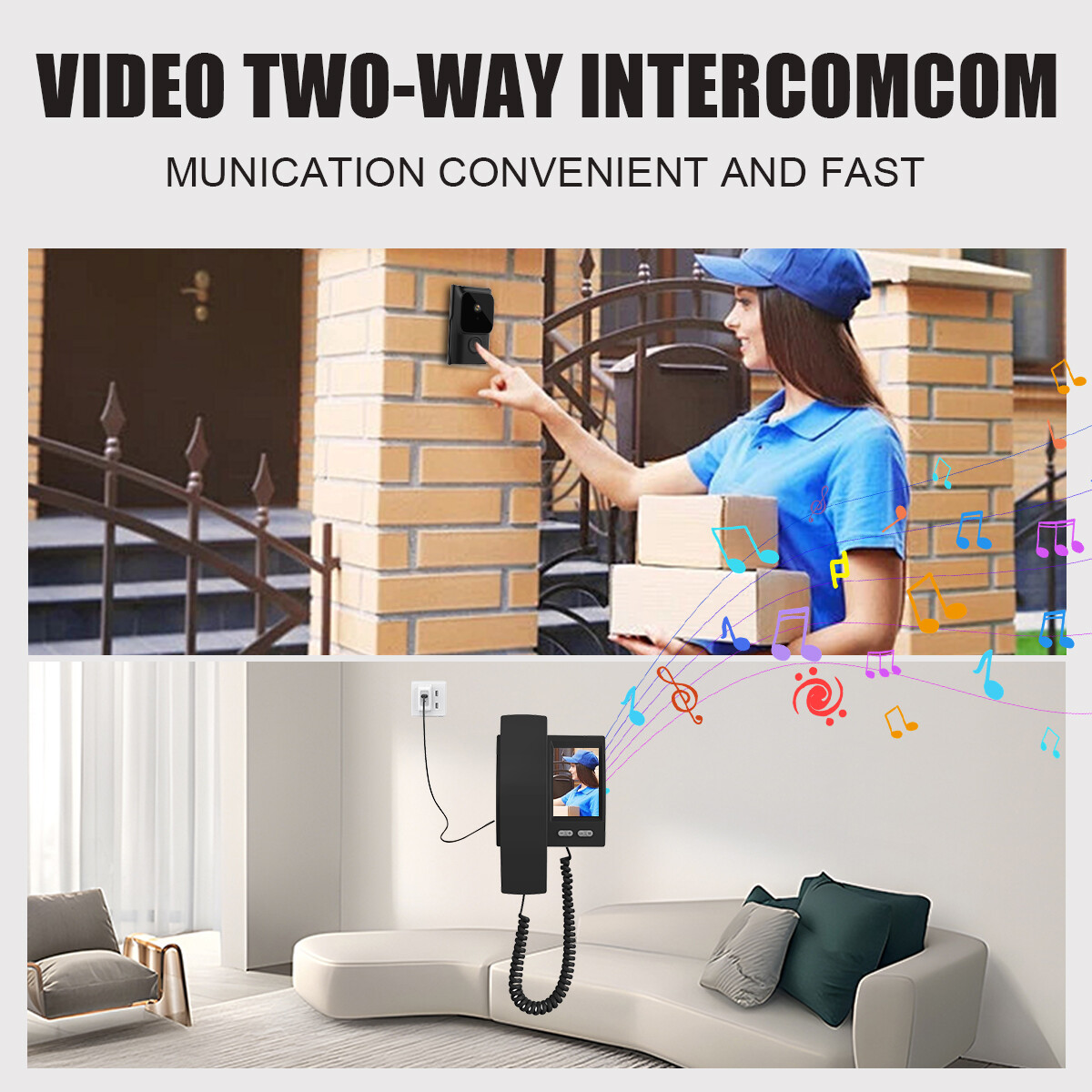 NEW Smart Wireless WiFi Ring Doorbell Security Intercom Video Camera Door Bell.