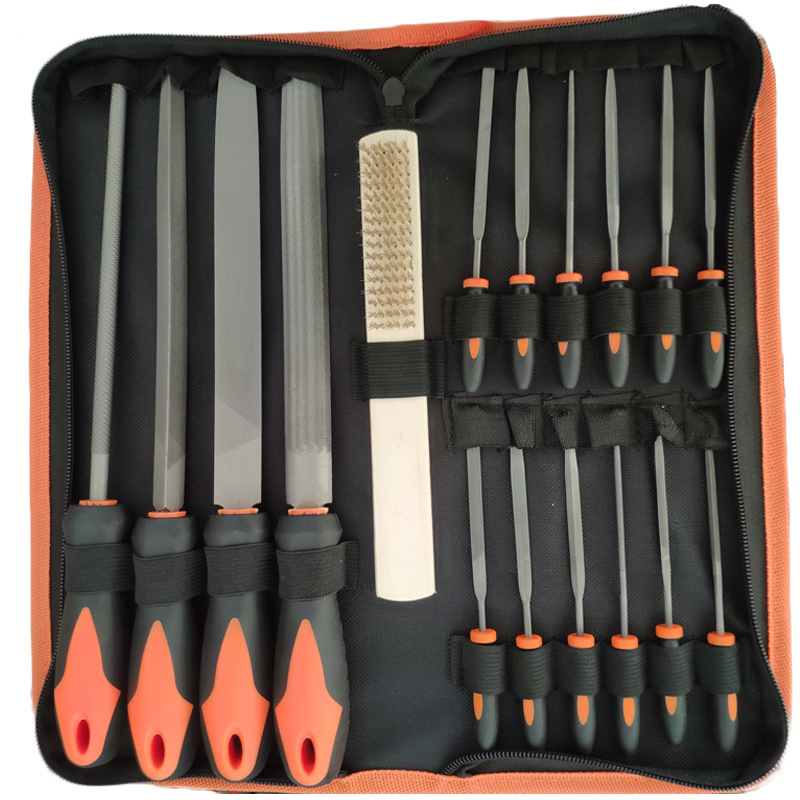 17piece set with wooden brush