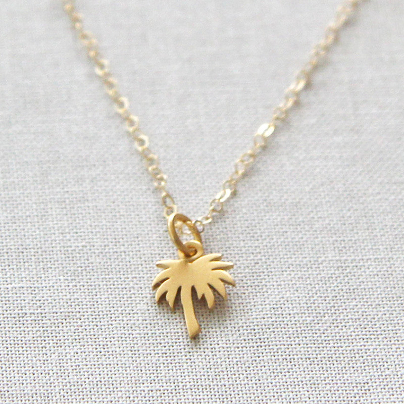 Women's Fashion Simple Coconut Tree Pendant Necklace
