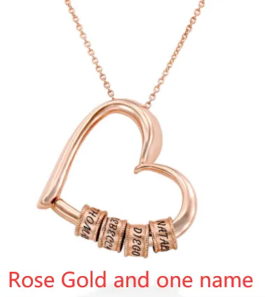 Personalized Heart Necklaces Women Jewelry Custom Name Necklaces & Pendants Mothers Day Gift Rose Gold - Shop at LoveMi