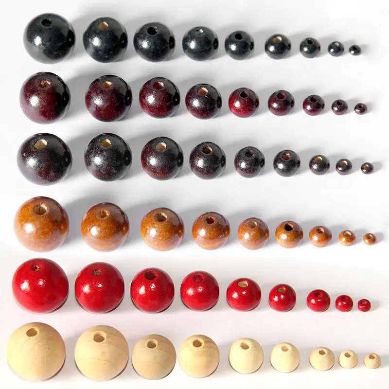 Wooden Beads Loose Handmade Diy Beading Accessories