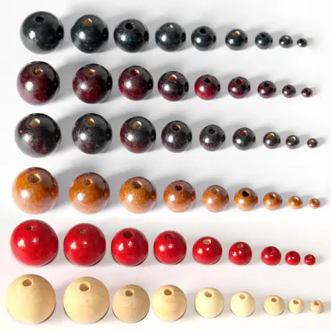 Wooden Beads Loose Handmade Diy Beading Accessories