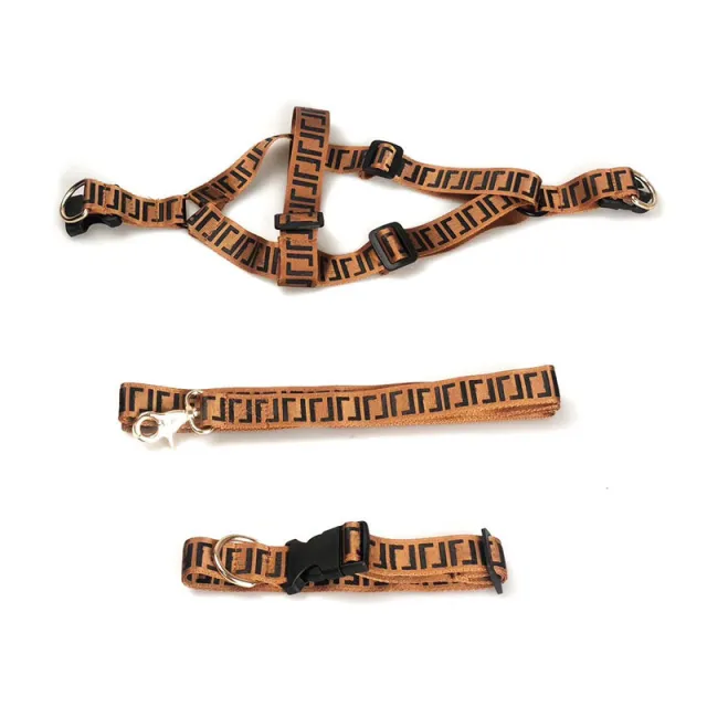 Pet Fashion Brand Dog Leash Collar Threepiece Set - Shop at LoveMi