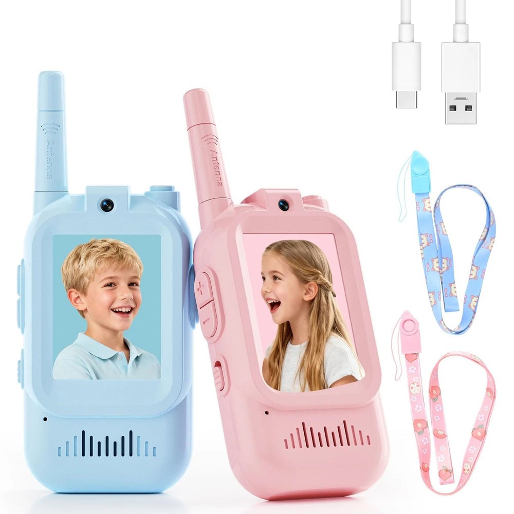 2 X Video Walkie Talkies For Kids Rechargeable Video Intercom Walkies TalkiesUK