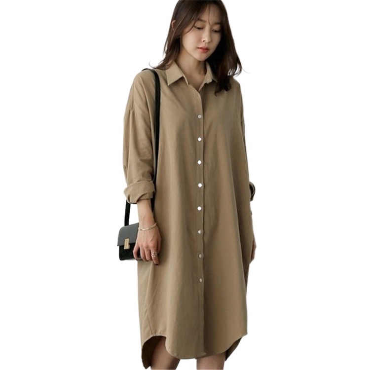 Title 3, Large Size Loose Shirt Mid-length Korean Style ...