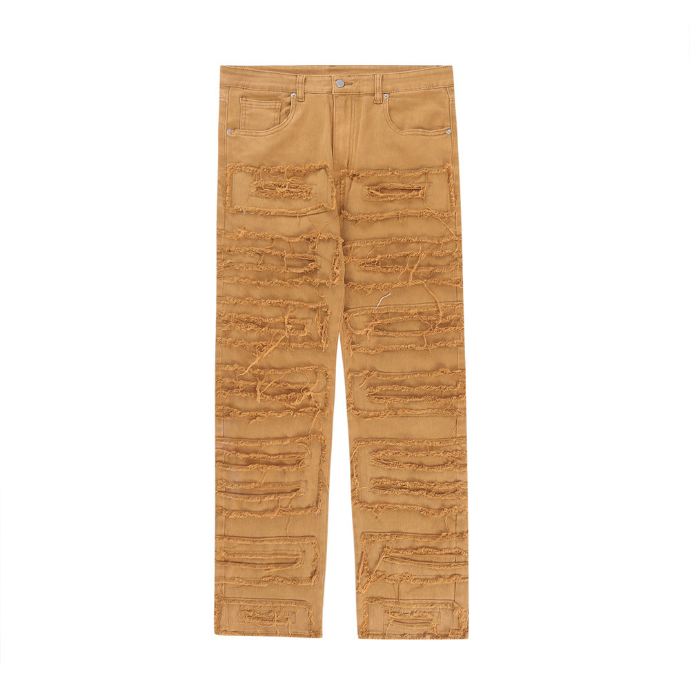 Title 7, Jeans Rotos para Hombre Hip Hop Trend Whiskers