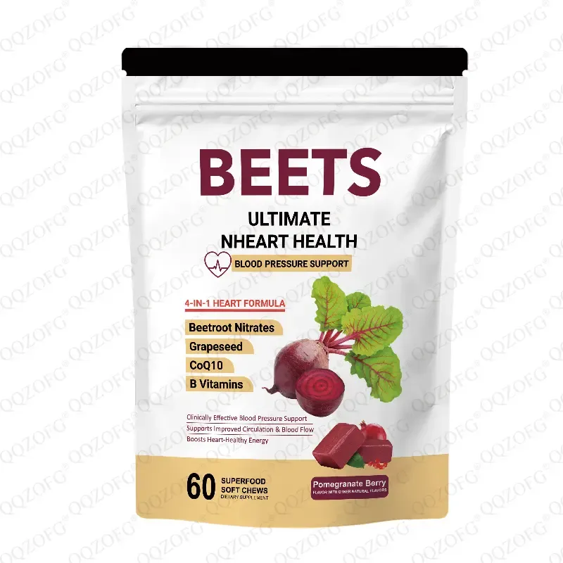 Beet Root Soft Chew With Vitamin Grape Seed Extract For Heart Health 60 Counts - 60 Count