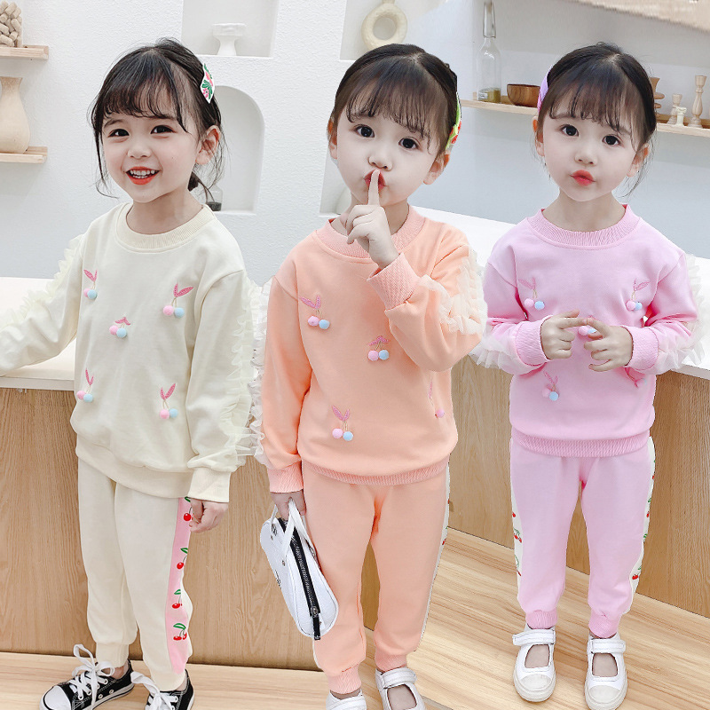 Children's Sports Suits Spring And Autumn Girls' Two-piece Suit