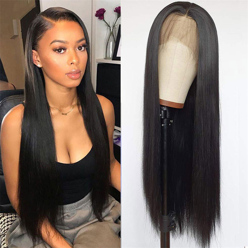 Black Long Straight Hair Chemical Fiber Headband — foto 5