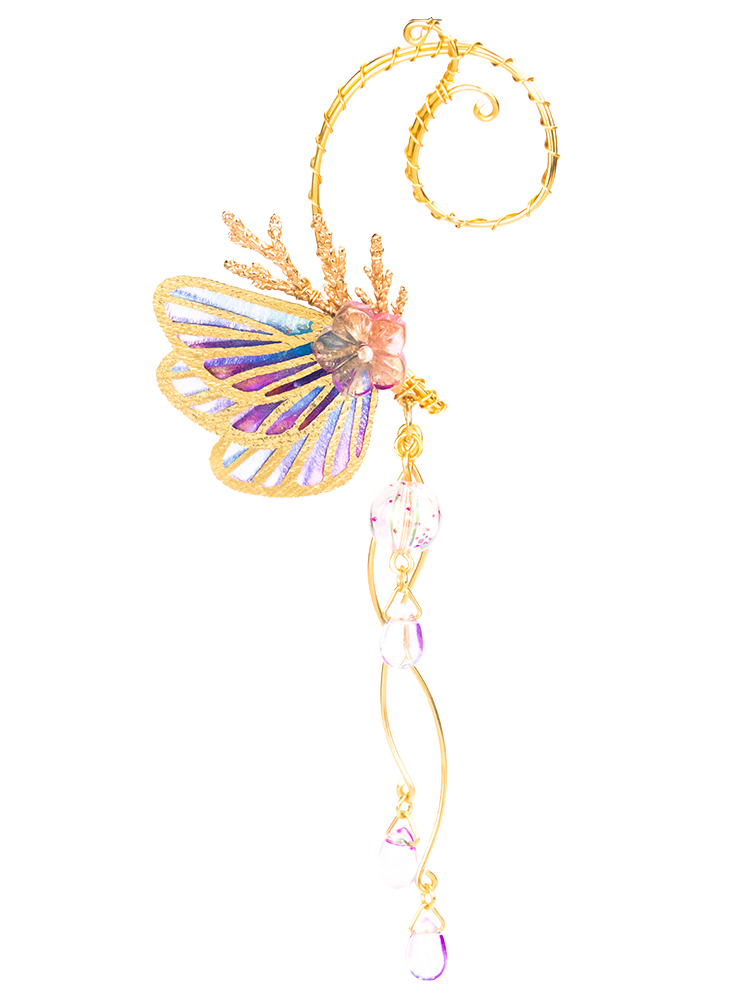 Women's Fashion Butterfly Glass Earrings