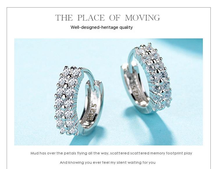 Title 5, Elegant Round S925 Sterling Silver Double Row D...