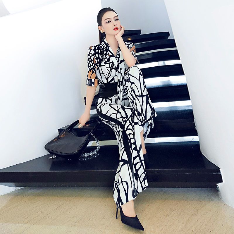 Printed Wide-Leg Jumpsuit