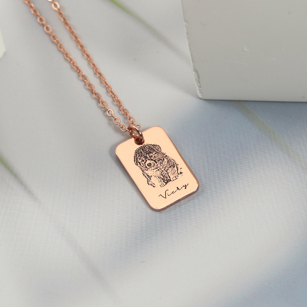 Personalized Photo Memorial Pet Pendant Necklace