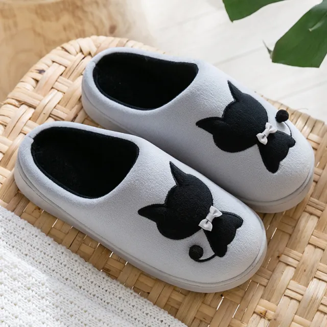 Men's Warm Thick soled Household Non slip Confinement Shoes Grey - Shop at LoveMi