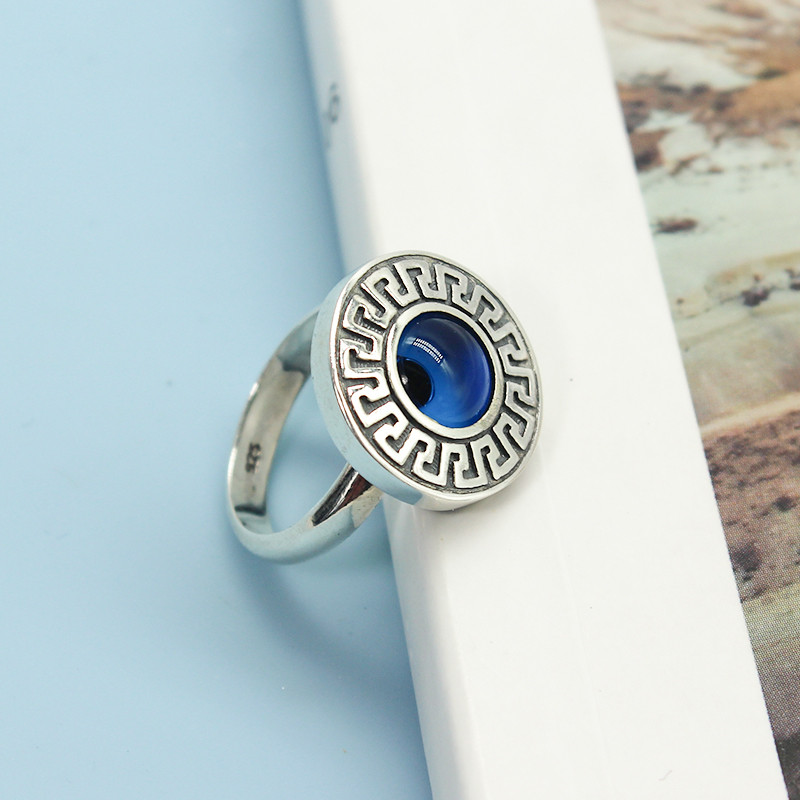 Title 5, Female Minority Design Sterling Silver Blue Eye...