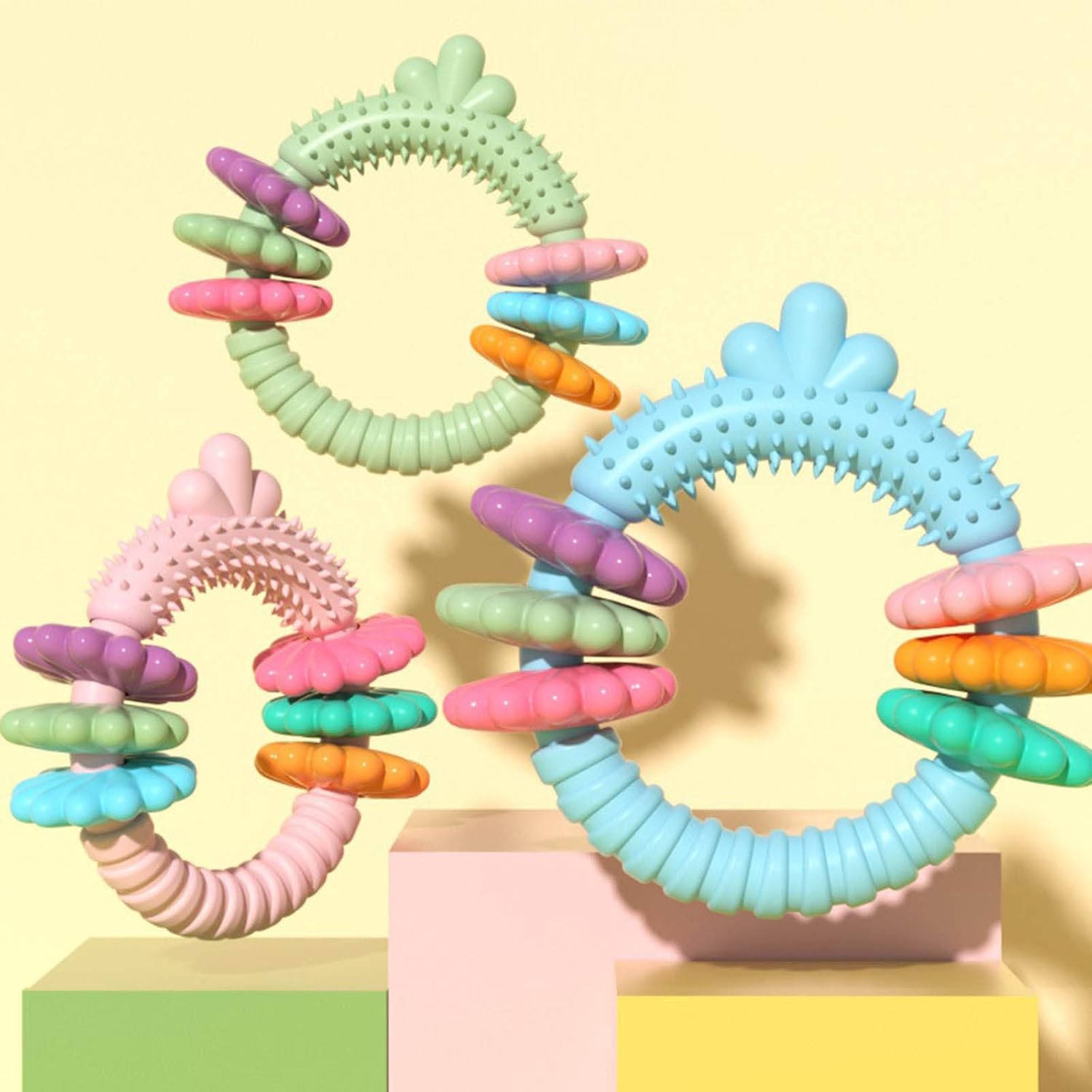 Dog Chew Toy Shaped Pet Molar Stick Bite-Resistant For Small Dogs Teeth Cleaning Safe TPR Dog Chew Toy For Puppies Teething For Small Dogs Puppies For Aggressive Chewers