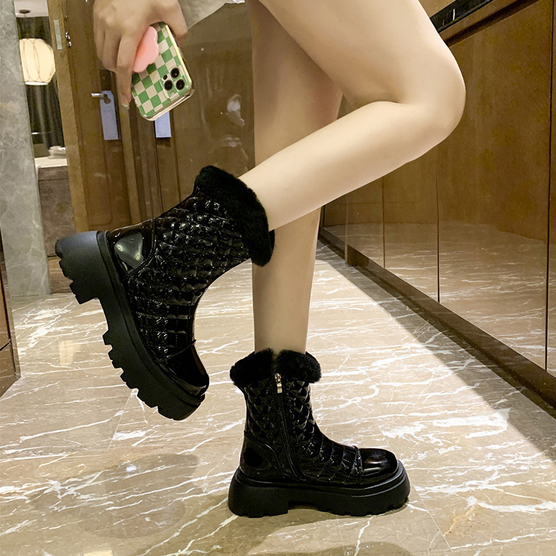 Suitable For Short Round Toe Fashion Boots Retro Casual Trend - Image 1