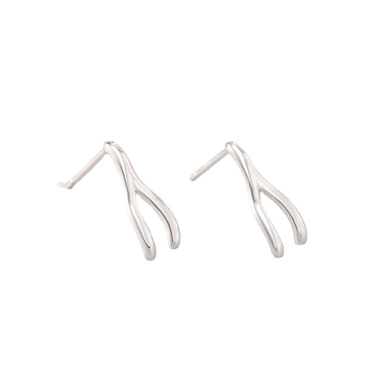 Simple And  U-shaped Ear Acupuncture Temperament Silver Earrings