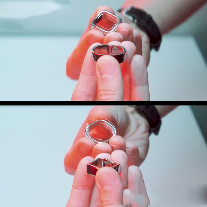 Metal illusion magic ring (silver)