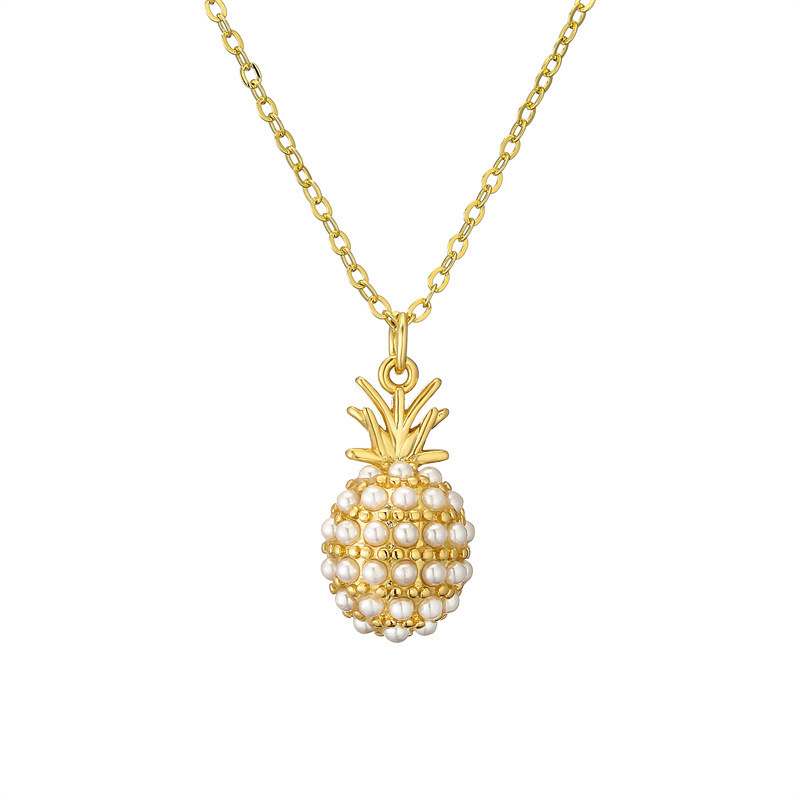 Title 6, Fruit Pineapple Pendant Necklace Fashion Retro