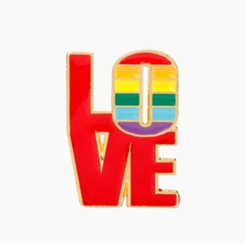 Title 4, Stylish Love Equality Rainbow Gay Pride Badge