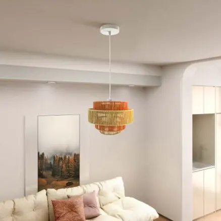 Dorset Pendant Lamp - White And Natural