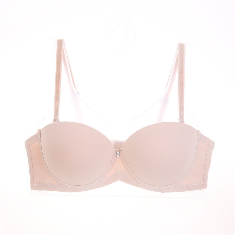 Title 7, Thick cup gathering half cup glossy girls bra. ...