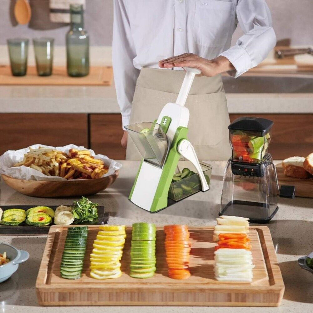 Kitchen Vegetable Cutter Safe Manual Multi-function Salad Chopper Potato Slicer Cheese Graters Kitchen Tools French Fries Cutter 8