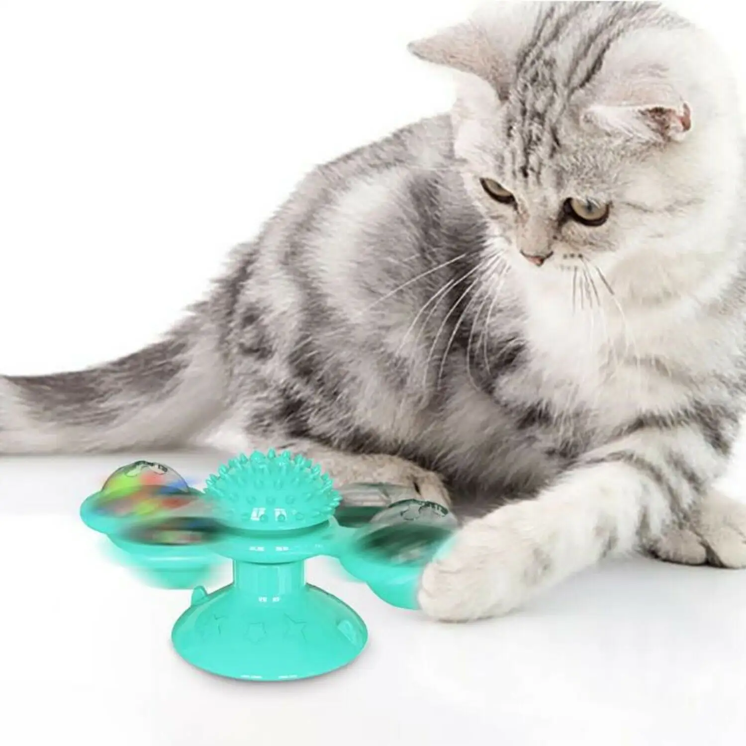 New Windmill Cat Toys Cute Rotating Interactive