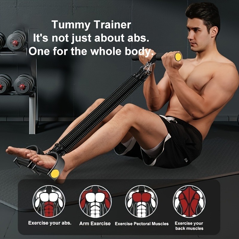 A Set Of Adjustable Resistance Tension Bands With Foot Pedals And Handles, High Resistance Level, Anti Fall, Suitable For Fitness Training, Body Stretching, And Abdominal Muscle Exercises — foto 10