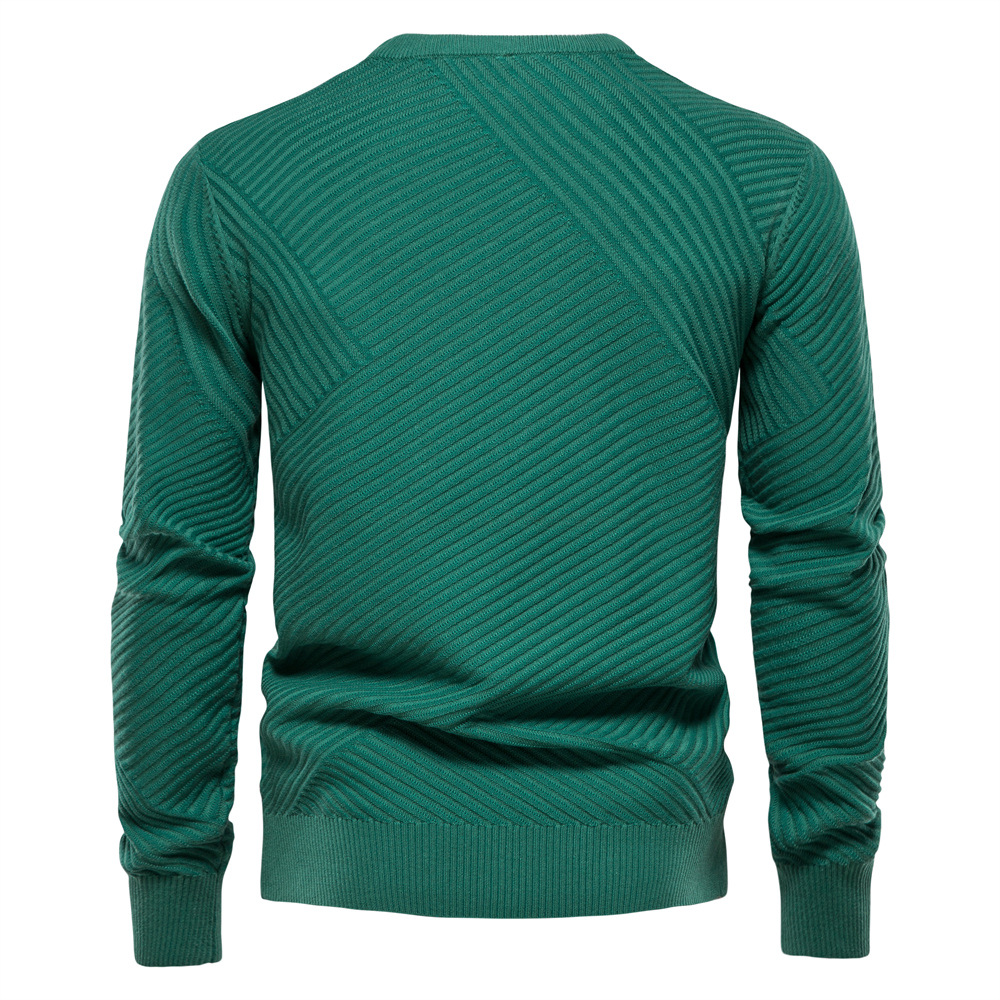 Title 6, Herren Casual Rundhals Pullover – Bequemer Stri...