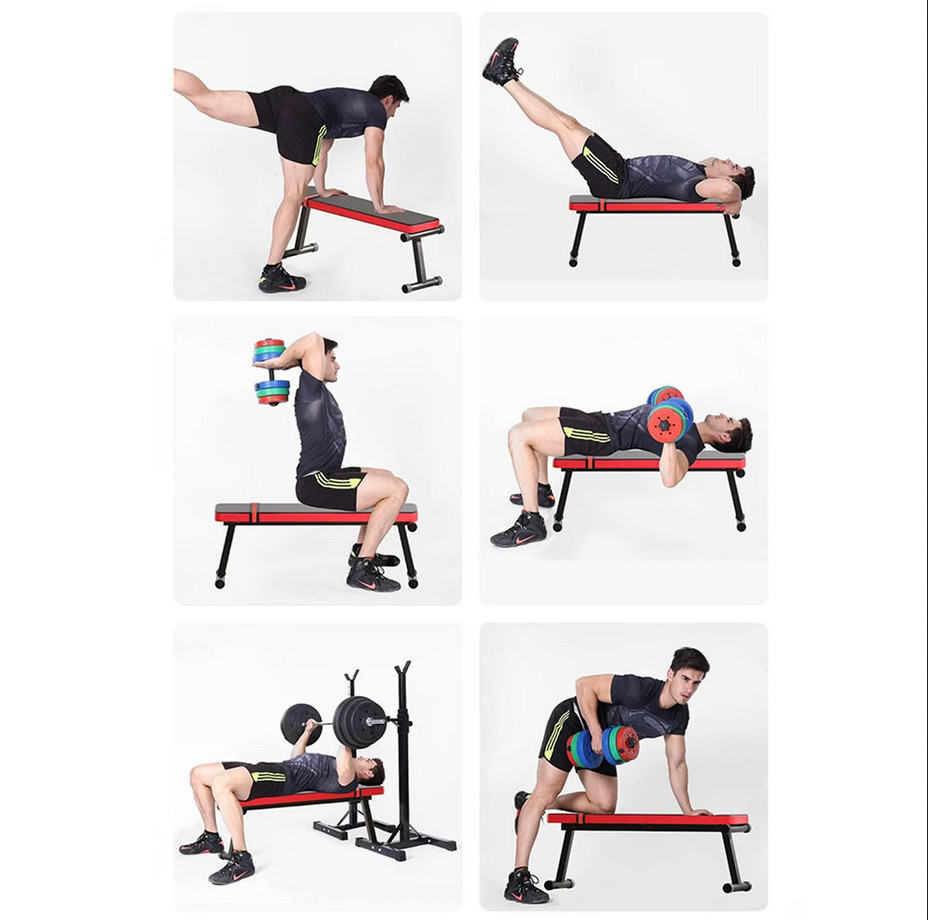 Flat Weight Bench Foldable Strength Training Exercise Home Gym Workout Fitness 3