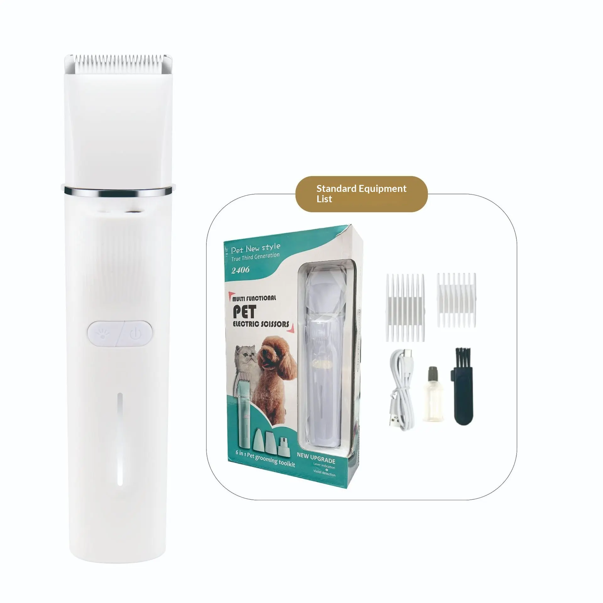 High-Power Electric Pet Hair Clipper & Cat