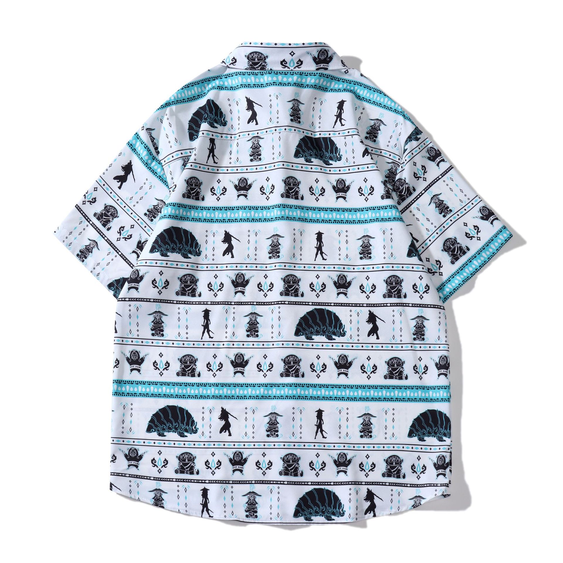 Title 2, Mens New Summer Japanese Print Short Sleeve Sh...