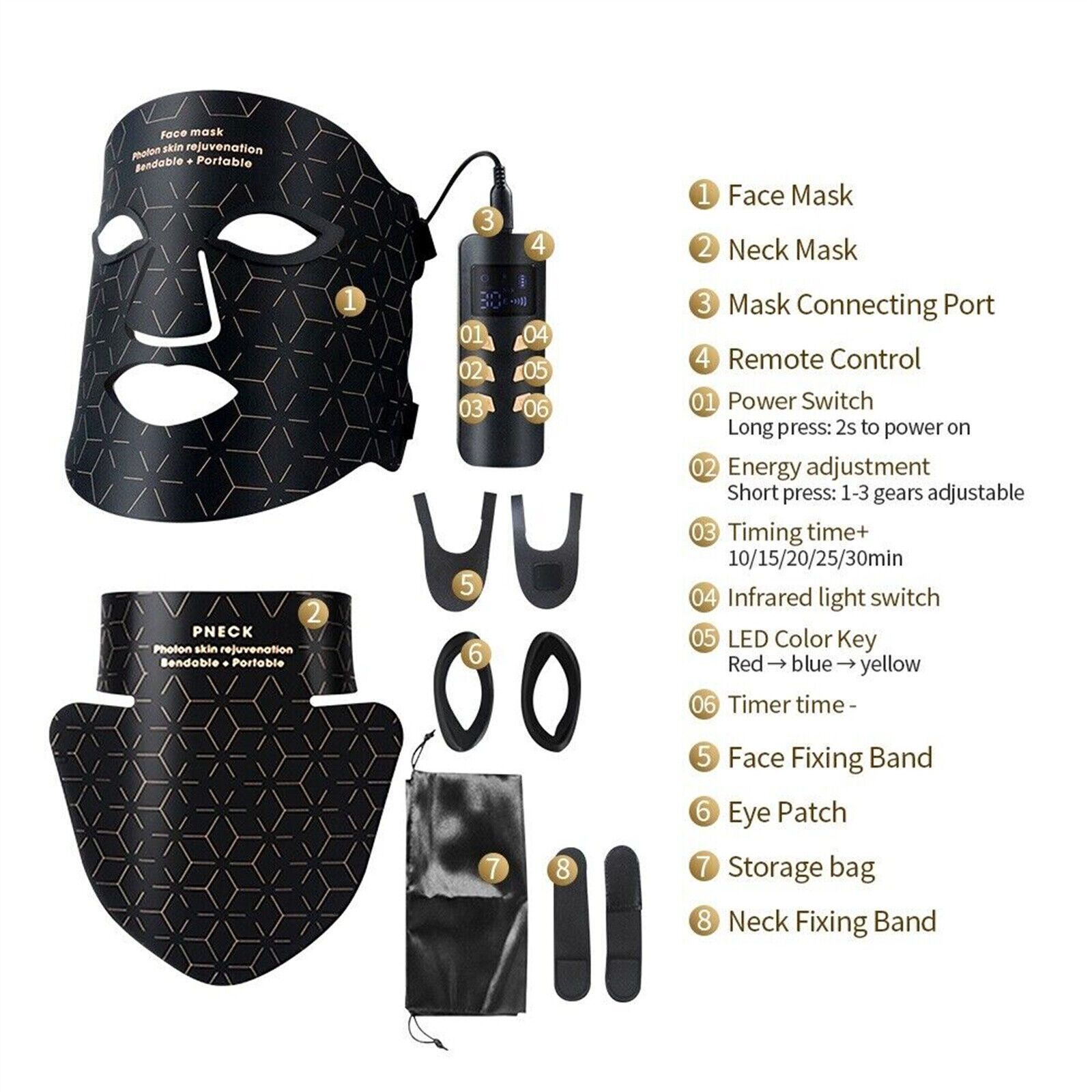 LED face & neck mask