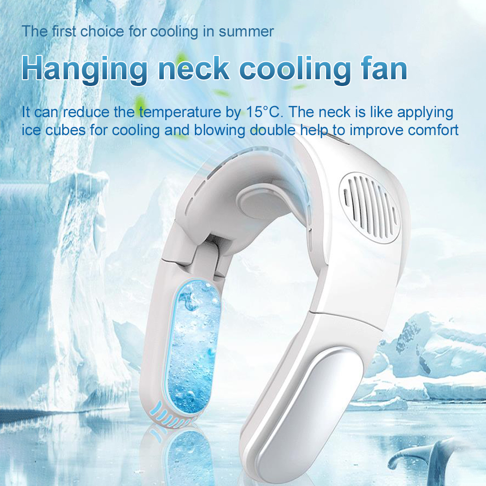 Multi-speed Adjustable Cold Compress Hanging Neck Fan