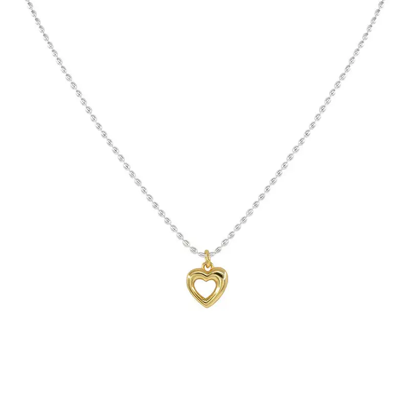 Simple Sterling Silver Niche Design Sentimental Heart Necklace