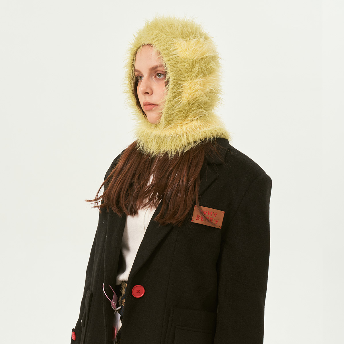 Original Design Non-mainstream Style Striped Mink-like Knitted Hat