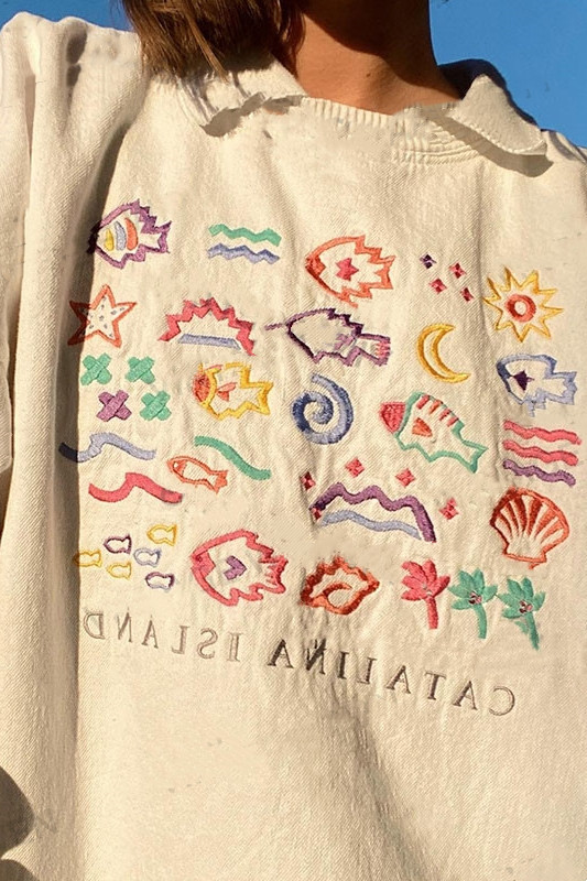 White Fish Embroidered Sweater Women's Trendy Ins Autumn Long-sleeved All-match