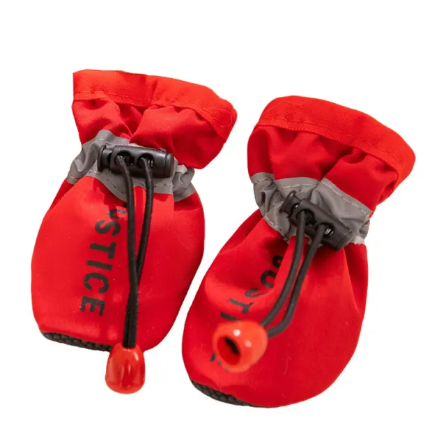 Fleece Dog Shoes, Warm Soft soled Shoes For Autumn And Winter, Anti slip Foot Covers, Bichon Frise Small Dog Shoes That Won't Shed Feet Red - Shop at LoveMi