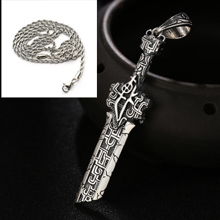 PoSterling Silver Jewelry Men's And Women's Domineering Pendant Delivery Necklace