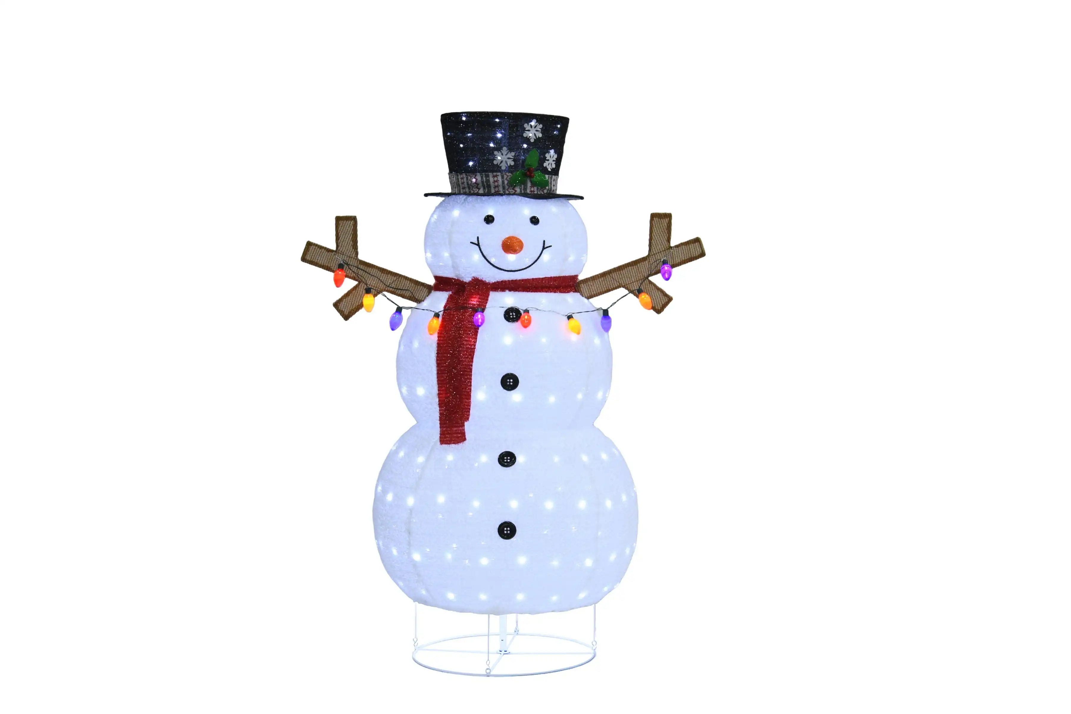 Plush Lantern Snowman With Warm LED Lights Indoor And Outdoor Christmas Decorations, Create A Warm Atmosphere, Easy To Install, Soft Plush Material, Warm Light