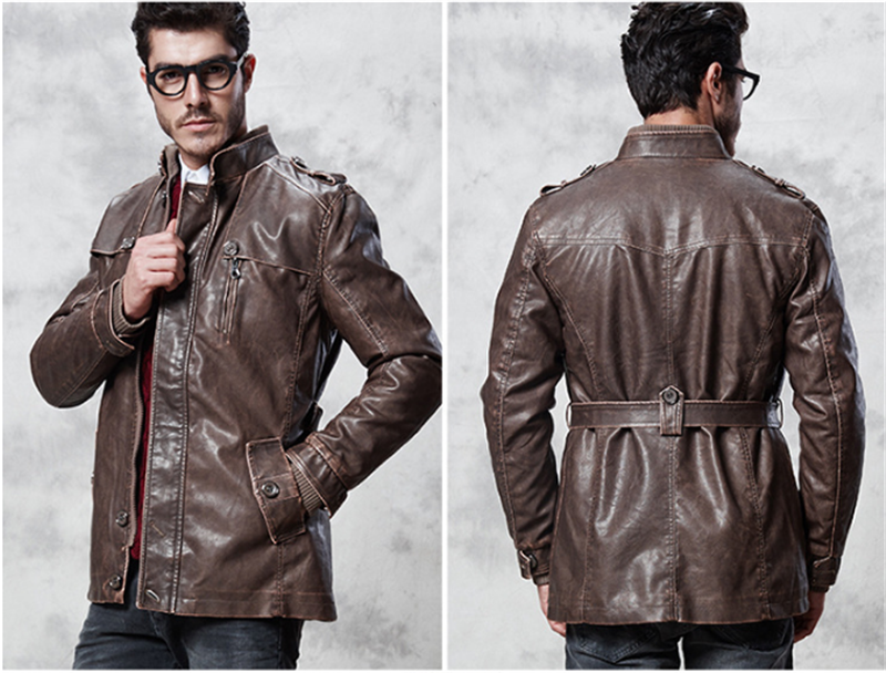 Men's Leather Men's Clothing With Zipper