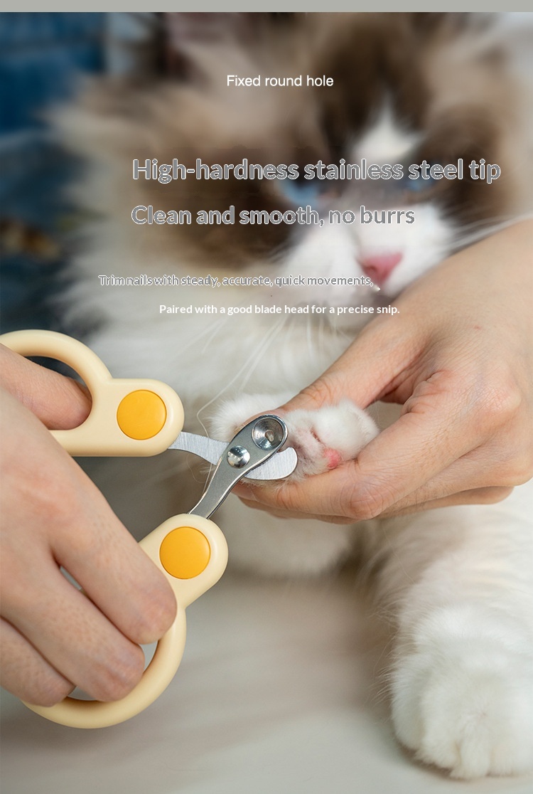 Little Rabbit Blind Cutters Pet Nail Cutters Cat Nail Cutters Anti-Catch Cat Nail Cutters Baby Cat Claw Cutters Anti-Cut Blood Line Round Hole detail photo 8