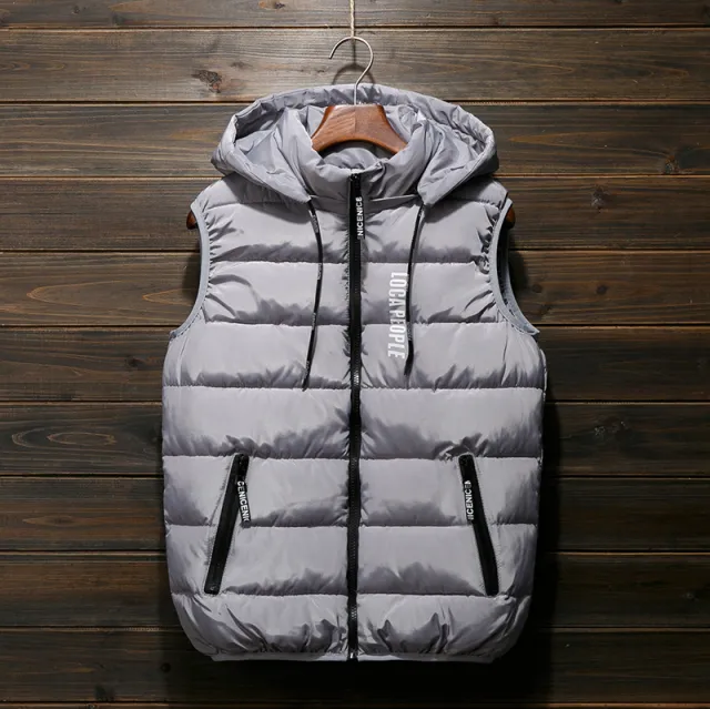 Men's Vest Men's Thickened Cotton Vest Grey - Shop at LoveMi