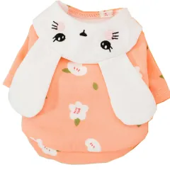 Little Rabbit Shaped Pet Transforming Sweatshirt - Pink - View 1