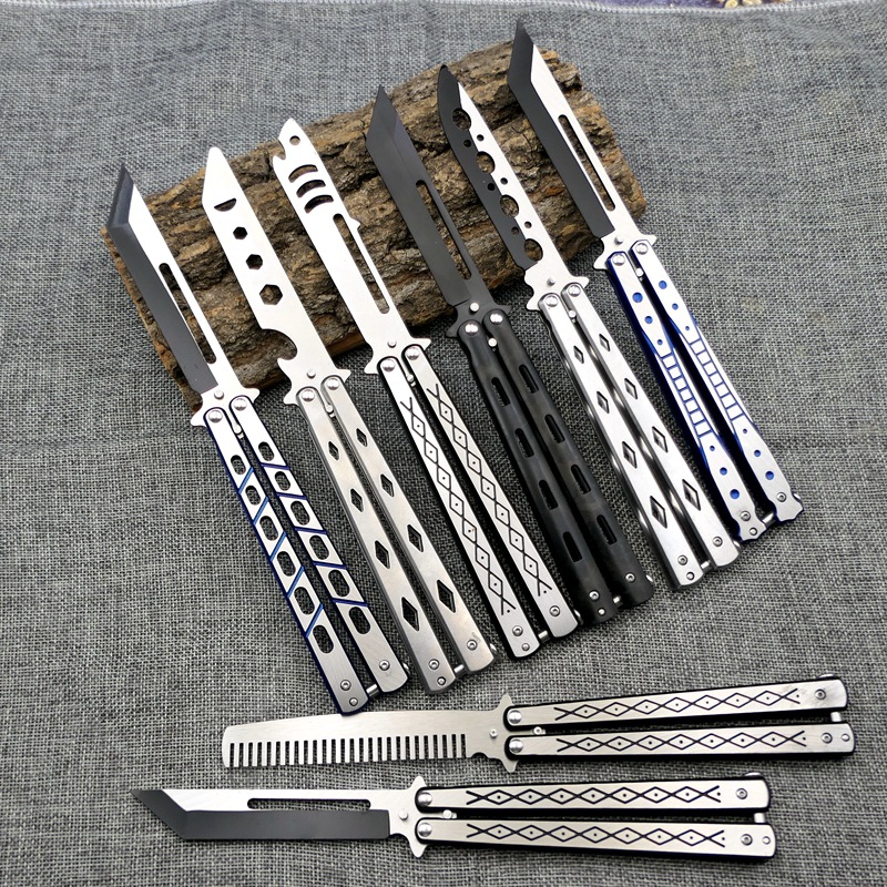 Title 3, Professional Butterfly Folding Knife Without Bl...